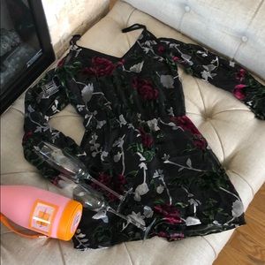 Cold shoulder romper